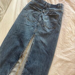 Ksubi Blue Denim A-Line Skirt